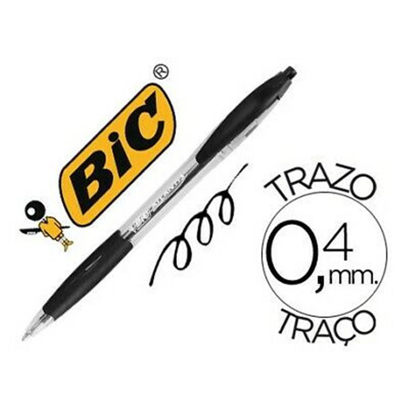 BOLIGRAFO RETRACTIL TRAZO 0,4 MM. ATLANTIS NEGRO BIC 887132