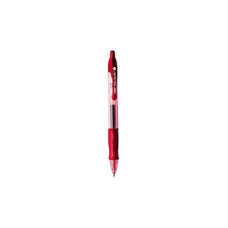 BIC 829159 bolígrafo Rojo Bolígrafo de punta retráctil con pulsador 12 pieza(s)