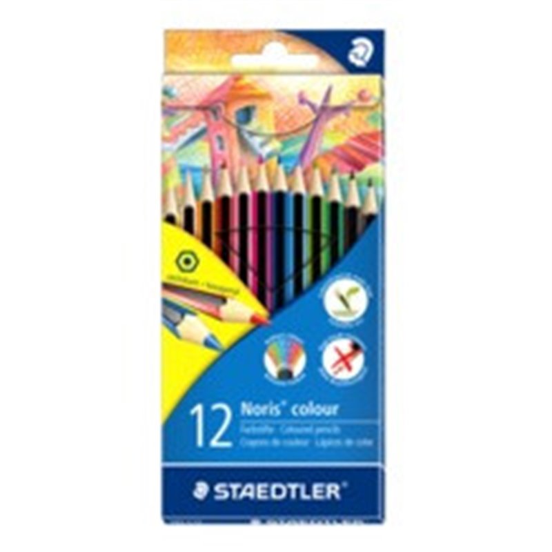 ESTUCHE 12 LAPICES DE COLORES NORIS COLOUR SURTIDOS STAEDTLER 185 C12