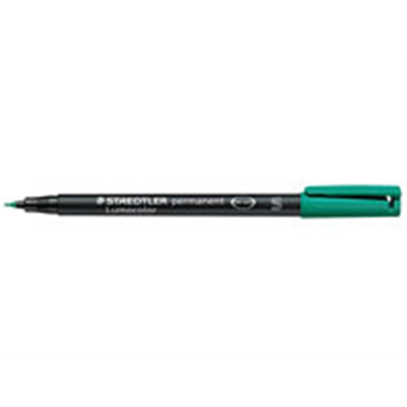 MARCADOR LUMOCOLOR PERMANENTE PUNTA SUPERFINA 0,4MM. VERDE STAEDTLER 313-5