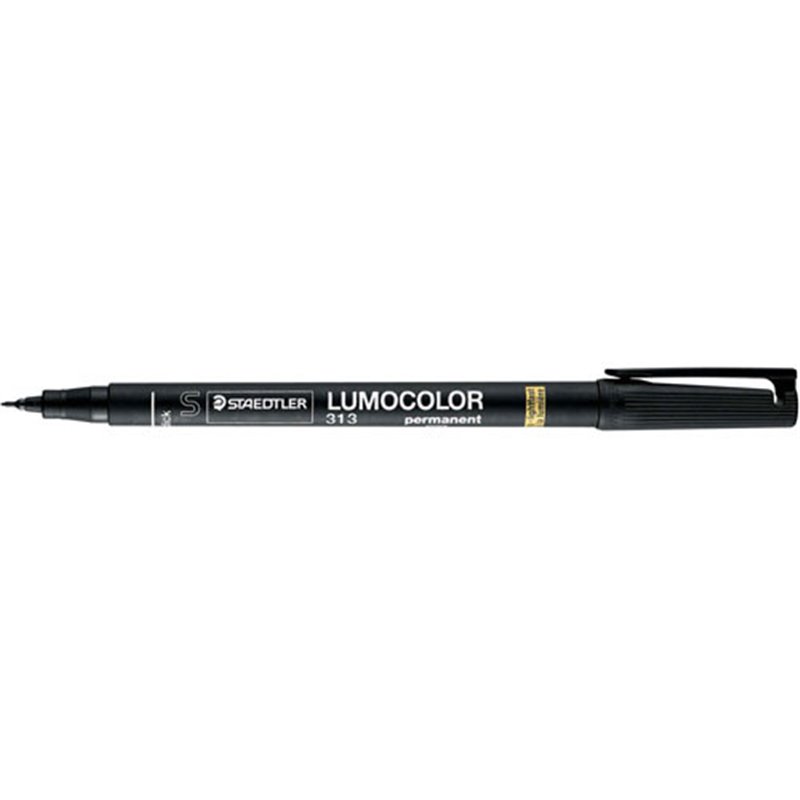 MARCADOR LUMOCOLOR PERMANENTE PUNTA SUPERFINA 0,4MM. NEGRO STAEDTLER 313-9