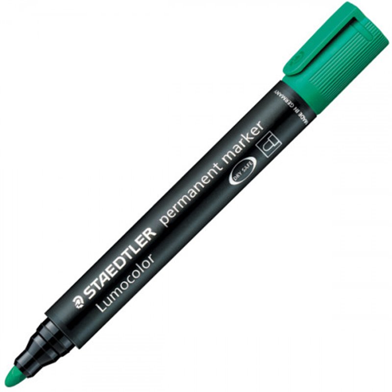 MARCADOR PERMANENTE LUMOCOLOR 352 TRAZO 2MM. VERDE STAEDTLER 352-5