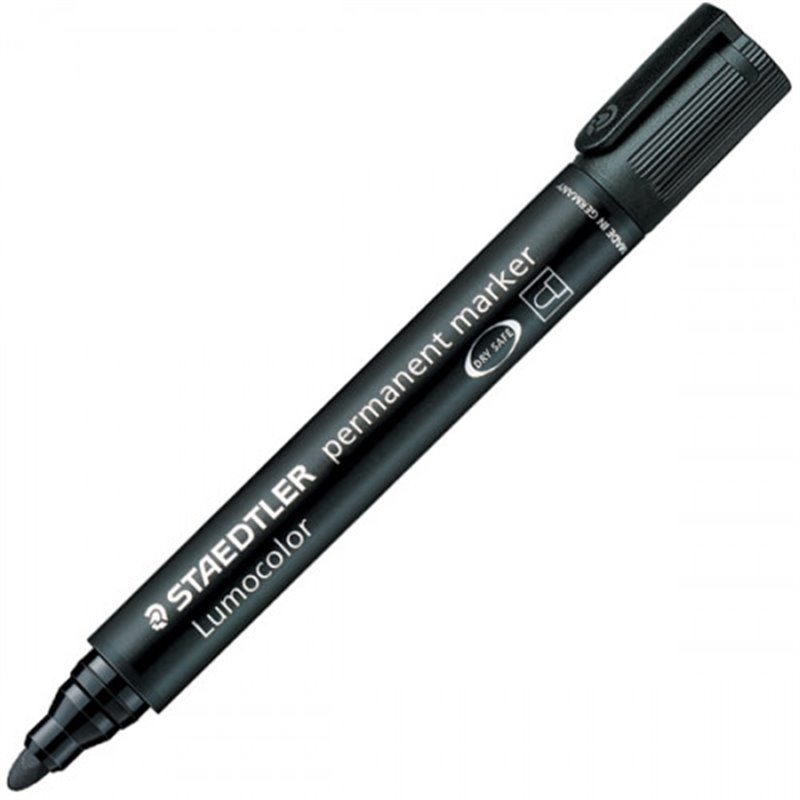 MARCADOR PERMANENTE LUMOCOLOR 352 TRAZO 2MM. NEGRO STAEDTLER 352-9