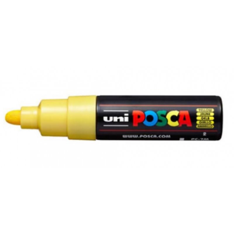 ROTULADOR NO PERMANENTE 4,5-5,5MM. PC-7M AMARILLO UNI-BALL 300087000