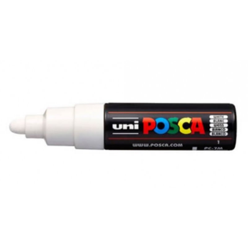 ROTULADOR NO PERMANENTE 4,5-5,5MM. PC-7M BLANCO UNI-BALL 300079000