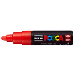 ROTULADOR NO PERMANENTE 4,5-5,5MM. PC-7M ROJO UNI-BALL 300178000