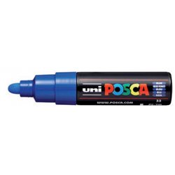 ROTULADOR NO PERMANENTE 4,5-5,5MM. PC-7M AZUL UNI-BALL 300145000