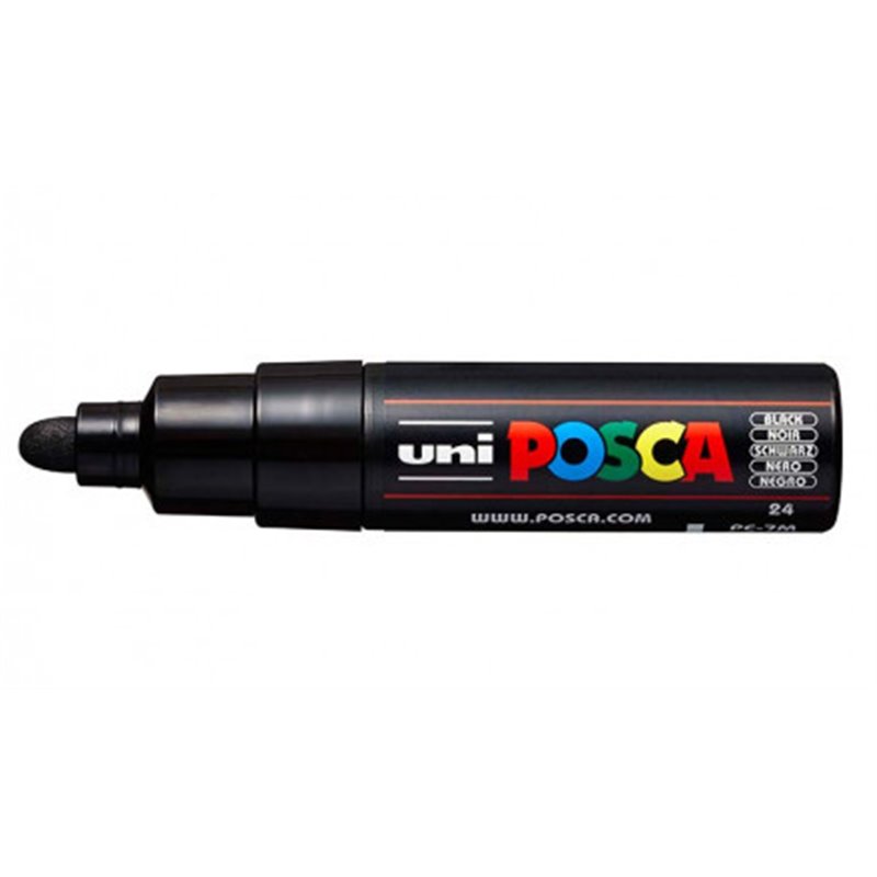 ROTULADOR NO PERMANENTE 4,5-5,5MM. PC-7M NEGRO UNI-BALL 300210000