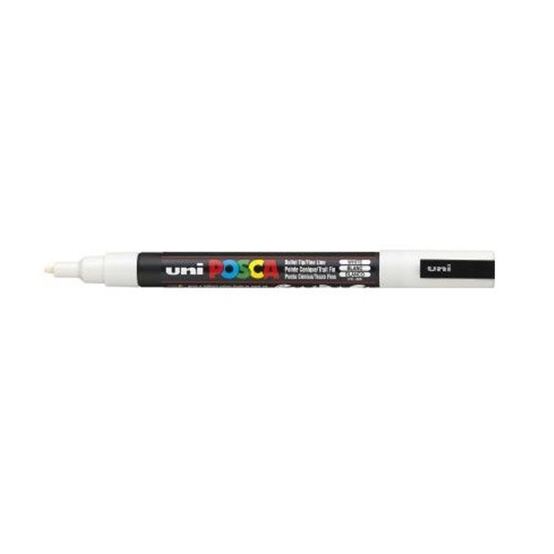 ROTULADOR NO PERMANENTE PC-3M PUNTA CONICA 0,9-1,3MM BLANCO UNI-BALL 284554000