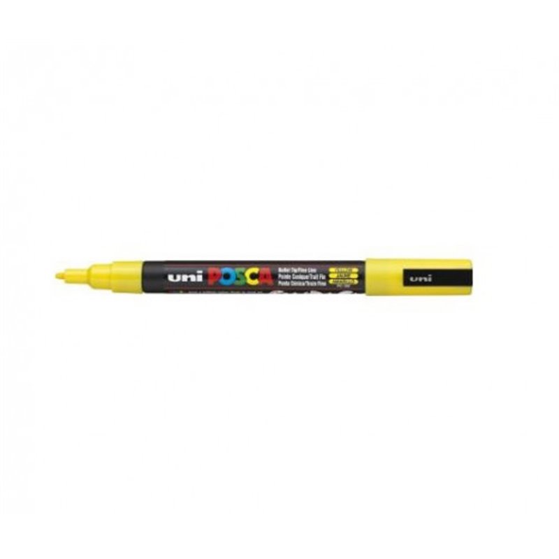 ROTULADOR NO PERMANENTE PC-3M PUNTA CONICA 0,9-1,3MM AMARILLO UNI-BALL 284570000