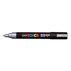 MARCADOR PC-5M POSCA 1.8-2.5MM PLATA UNI-BALL 286674000