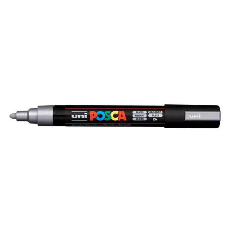 MARCADOR PC-5M POSCA 1.8-2.5MM PLATA UNI-BALL 286674000