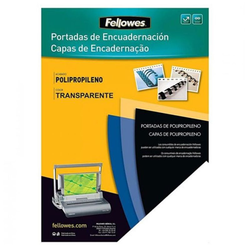 PACK 50 PORTADAS POLIPROPILENO 700 MICRAS TRANSLÚCIDO FELLOWES 5477301