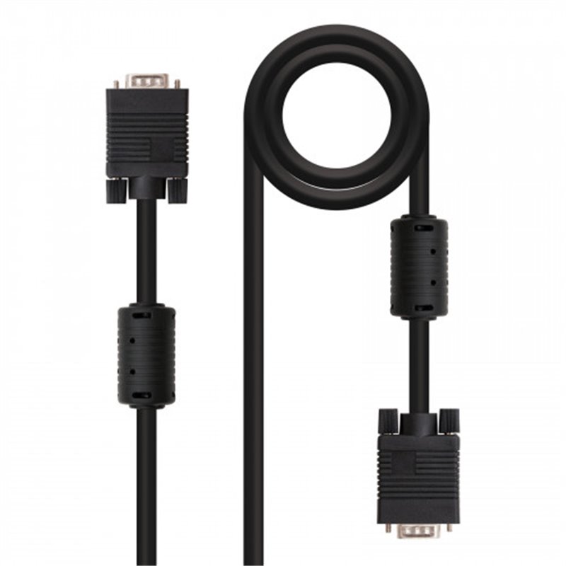 Nanocable CABLE SVGA CON FERRITA HDB15/M-HDB15/M 1.8 M