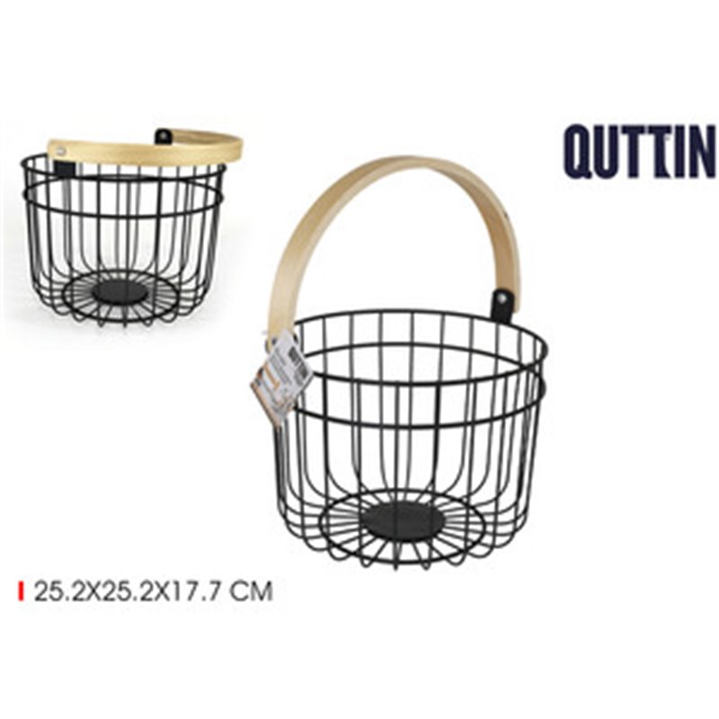 CESTA ORGANIZADOR REDONDA RUSTIC QUTTIN