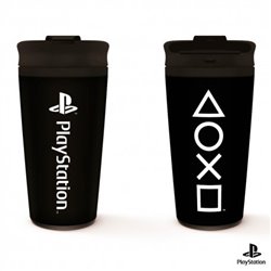 VASO DE VIAJE METÁLICO PLAYSTATION ONYX PYRAMID MTM25993