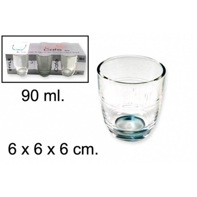 VASO CAFE 90ml x6uni.