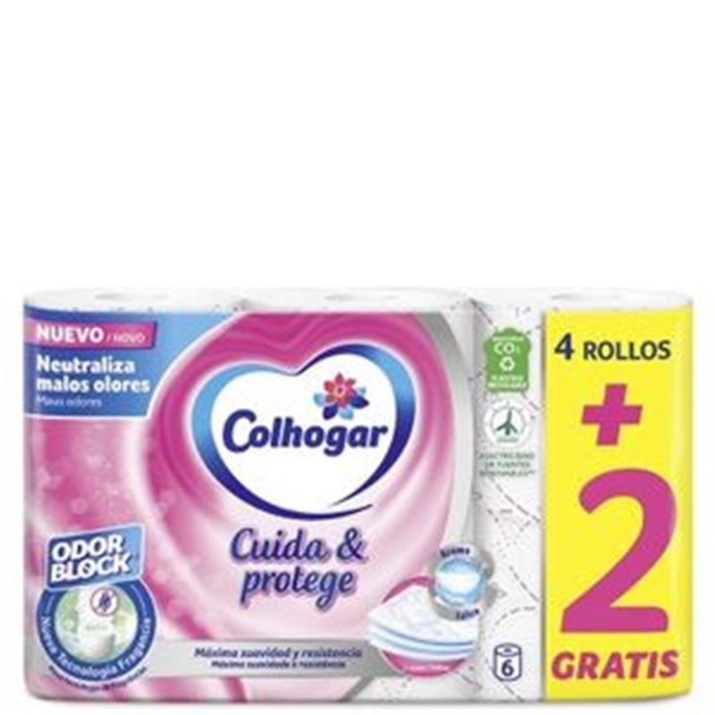 COLHOGAR PAPEL HIGIENICO CUIDA Y PROTEGE 4+2 GRATIS