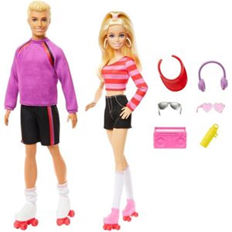 BLISTER 2 MUÑECOS BARBIE Y KEN PATINADORES BARBIE