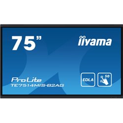 iiyama PROLITE TE7514MIS-B2AG Pantalla plana para señalización digital 190,5 cm (75") LCD Wifi 435 cd / m² 4K Ultra HD Negro Pan