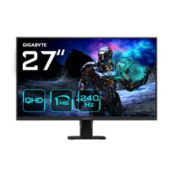 GIGABYTE Monitor de juego GS27Q X 27" QHD - 2560 x 1440 (QHD), 240Hz, 1ms, 250 cd/m², FreeSync Premium Pro, compatible con HDR, 