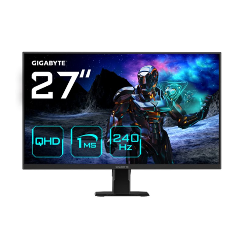 GIGABYTE Monitor de juego GS27Q X 27" QHD - 2560 x 1440 (QHD), 240Hz, 1ms, 250 cd/m², FreeSync Premium Pro, compatible con HDR, 