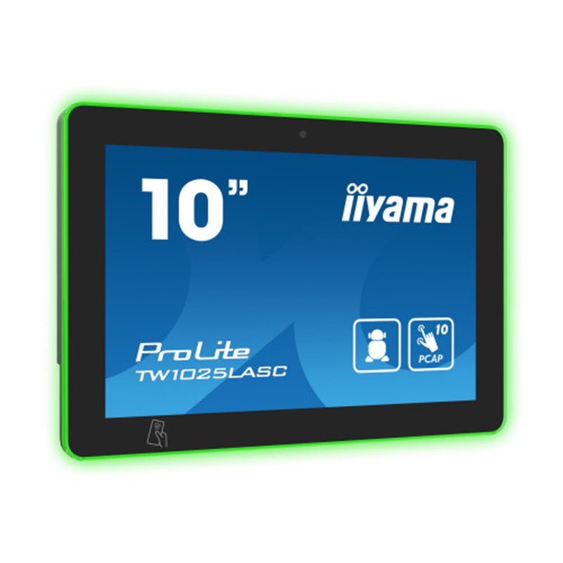 iiyama TW1025LASC-B1PNR pantalla para sala de reuniones 25,6 cm (10.1") 1280 x 800 Pixeles LED 802.11b, 802.11g, Wi-Fi 4 (802.11