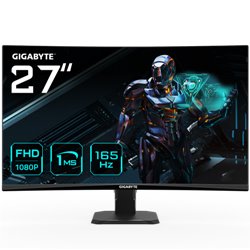 GIGABYTE Monitor de juego GS27F 27" FHD - 1920 x 1080 (FHD), 165Hz, 1ms, 300 cd/m², FreeSync Premium, compatible con HDR, HDMI 2