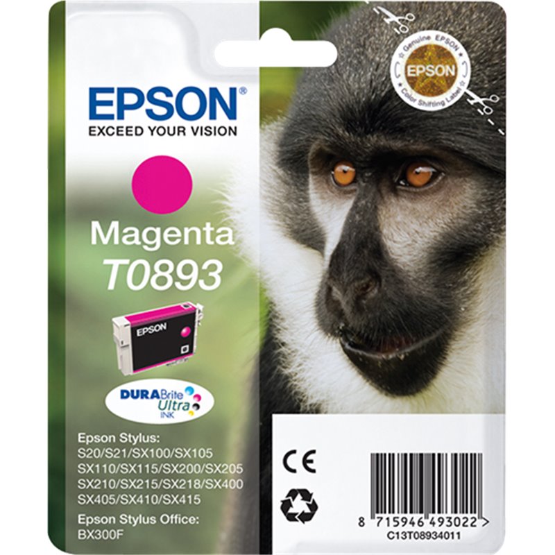 EPSON TINTA (C13T08934011) MAGENTA STYLUS S20/X205