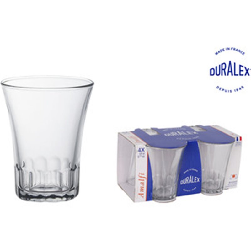 SET 4 VASOS TRANSPARENTE 17CL AMALFI