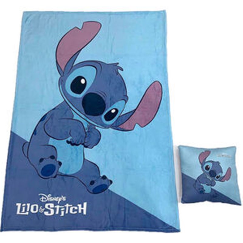 SET MANTA POLAR + COJIN STITCH DISNEY