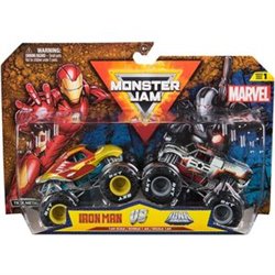 BLISTER 2 COCHES IRON MAN VS WAR MACHINE MARVEL MONSTER JAM