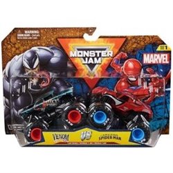 BLISTER 2 COCHES SPIDERMAN VS VENOM MARVEL MONSTER JAM