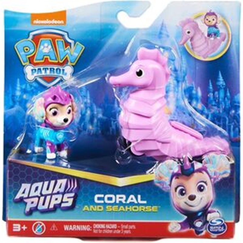 BLISTER 2 FIGURAS CORAL AQUA PUPS PATRULLA CANINA PAW PATROL