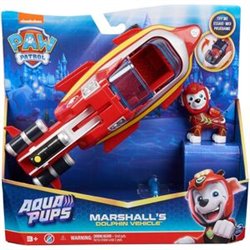 BLISTER 2 FIGURAS MARSHALL VEHICULOS AQUA PUPS PATRULLA CANINA PAW PATROL