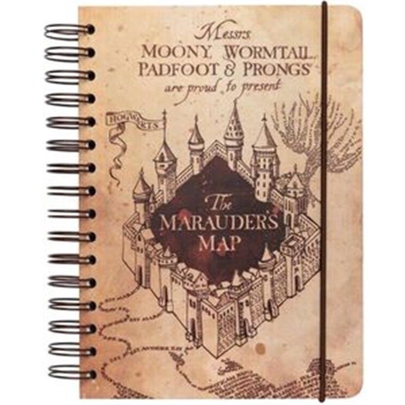 CUADERNO A5 MAPA DEL MERODEADOR HARRY POTTER