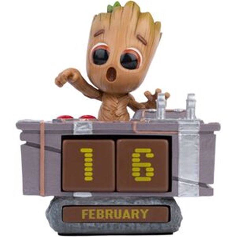 CALENDARIO PERPETUO 3D GROOT DEATH BUTTON GUARDIANES DE LA GALAXIA MARVEL