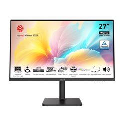 MSI MONITOR MODERN MD272QXP. 27" (69 CM). PLANO. IPS. 2560X1440 (WQHD). 16:9. 100HZ. NEGRO