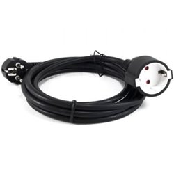 Cable Alargador de Alimentaci�n 3GO AL3M/ CEE7 Macho - CEE7 Hembra/ 3m/ Negro