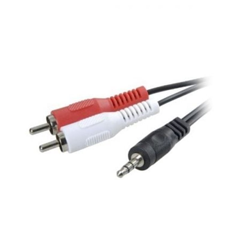 Cable Est�reo 3GO CA101/ Jack 3.5 Macho - 2x RCA Macho/ 2m