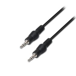 Cable Est�reo Aisens A128-0143/ Jack 3.5 Macho - Jack 3.5 Macho/ Hasta 0.1W/ 3m/ Negro