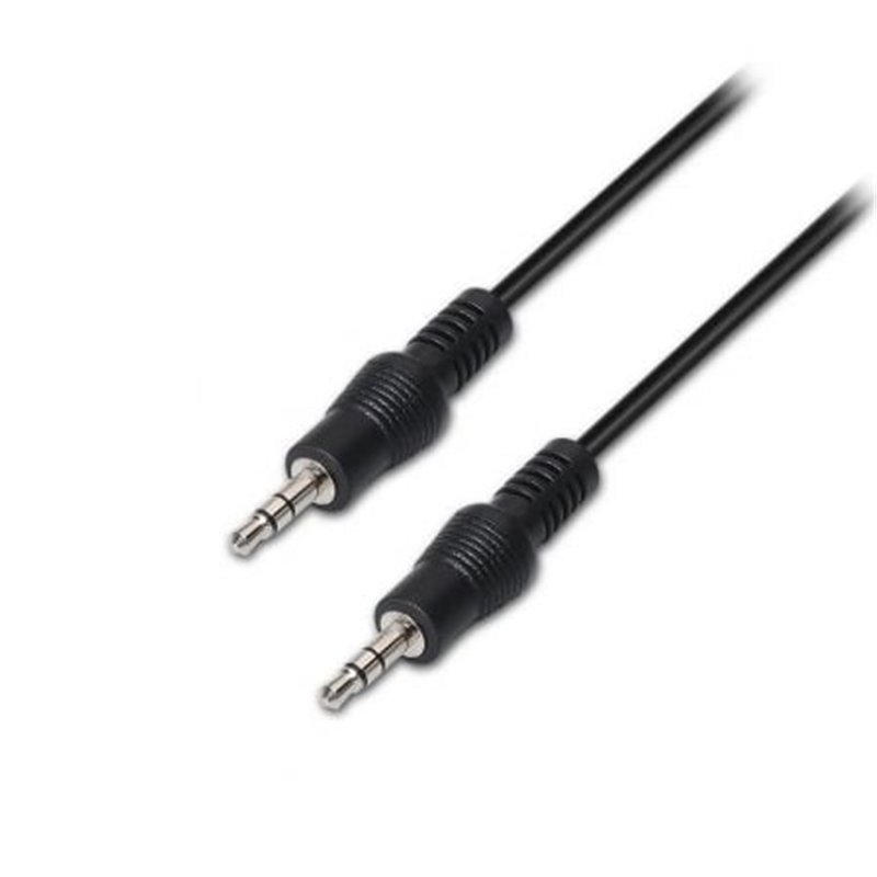 Cable Est�reo Aisens A128-0143/ Jack 3.5 Macho - Jack 3.5 Macho/ Hasta 0.1W/ 3m/ Negro