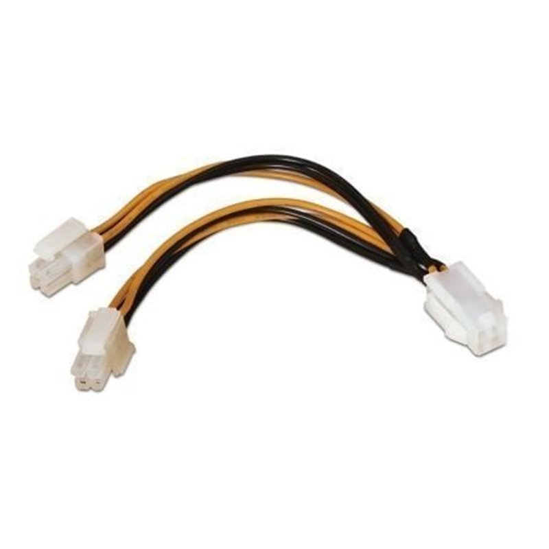 Cable Alimentaci�n para Microprocesador Aisens A131-0166/ Molex 4+4 PIN Macho - Molex 4 PIN Hembra/ Hasta 54W/ 15cm