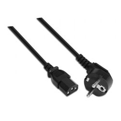 Cable Alimentaci�n Aisens A132-0168/ CEE(7-7) Macho - C13 Hembra/ Hasta 1500W/ 3m/ Negro