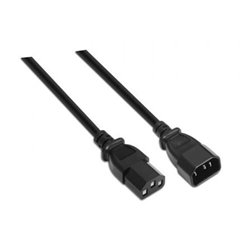 Cable Alargador de Alimentaci�n CPU Aisens A132-0171/ IEC C13 Hembra - IEC C14 Macho/ Hasta 1500W/ 1.5m/ Negro