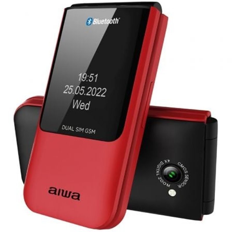 Tel�fono M�vil Aiwa FP-24RD para Personas Mayores/ Rojo