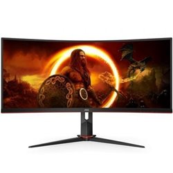 Monitor Gaming Ultrapanor�mico Curvo AOC CU34G2X/BK  34"/ WQHD/ 1ms/ 144Hz/ VA/ Negro y Rojo