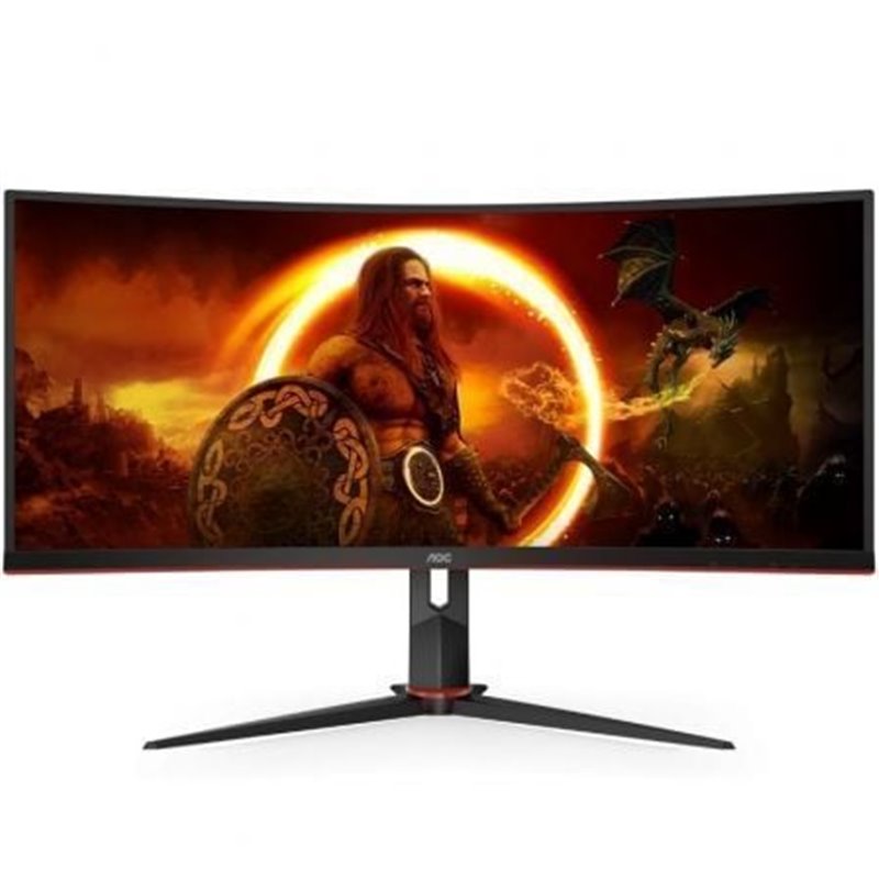 Monitor Gaming Ultrapanor�mico Curvo AOC CU34G2X/BK  34"/ WQHD/ 1ms/ 144Hz/ VA/ Negro y Rojo