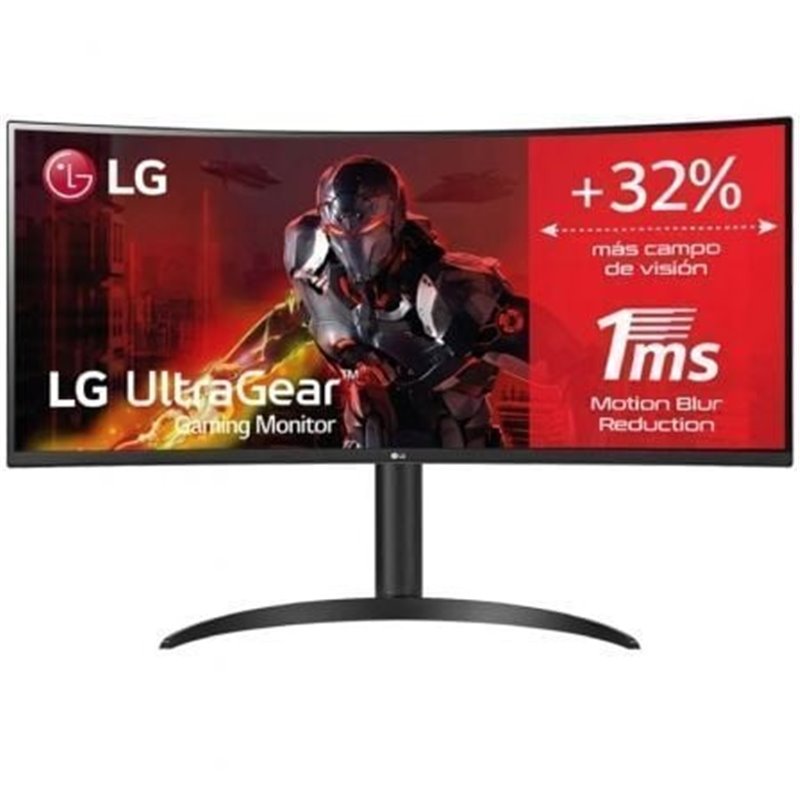 Monitor Gaming Ultrapanor�mico Curvo LG UltraGear 34WP65CP-B 34"/ WQHD/ 1ms/ 160Hz/ VA/ Multimedia/ Negro