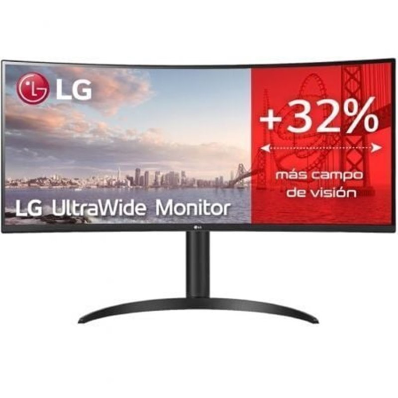 Monitor Profesional Ultrapanor�mico Curvo LG UltraWide 34WP75CP-B 34"/ WQHD/ Multimedia/ Regulable en altura/ Negro